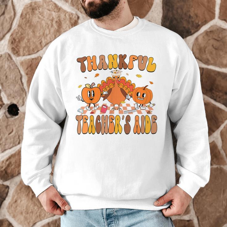Thankful Teacher's Aide Thanksgiving Autumn Fall Women Men Men Graphic Sweatshirt, novelty gifts, funny gifts