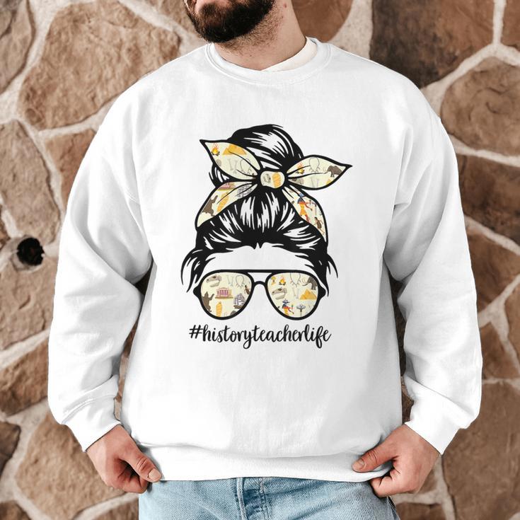 History Teacher Messy Bun Life Hair Glasses Men Graphic Sweatshirt, novelty gifts, funny gifts History Teacher Messy Bun Life Hair Glasses Men Graphic Sweatshirt, novelty gifts, funny gifts