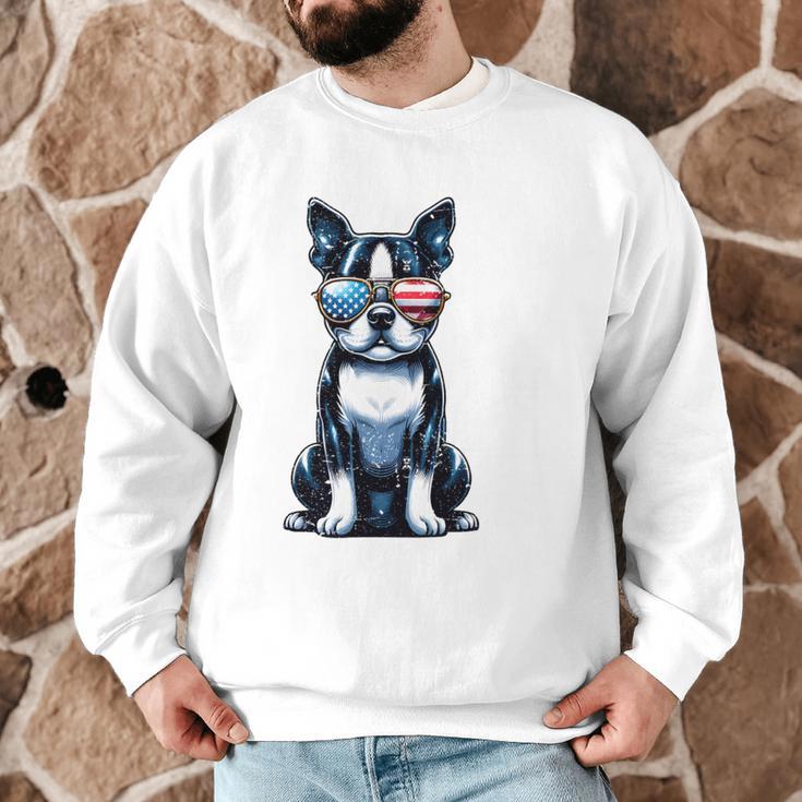 USA Flag Boston Terrier Best Dog Mom Ever 2025 Men Graphic Sweatshirt, novelty gifts, funny gifts