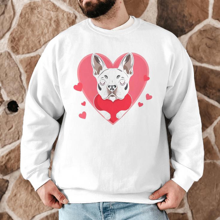Valentine's Day Boston Terrier Heart Men Graphic Sweatshirt, novelty gifts, funny gifts