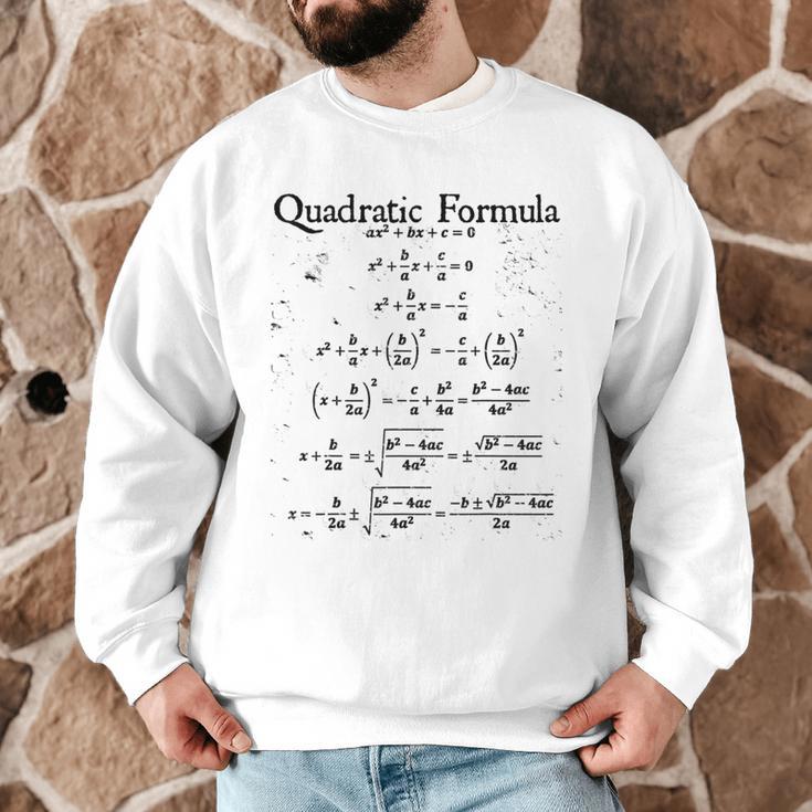 Vintage Nerdy Quadratic Formula Proof Algebra Math Teacher Men Graphic Sweatshirt, novelty gifts, funny gifts