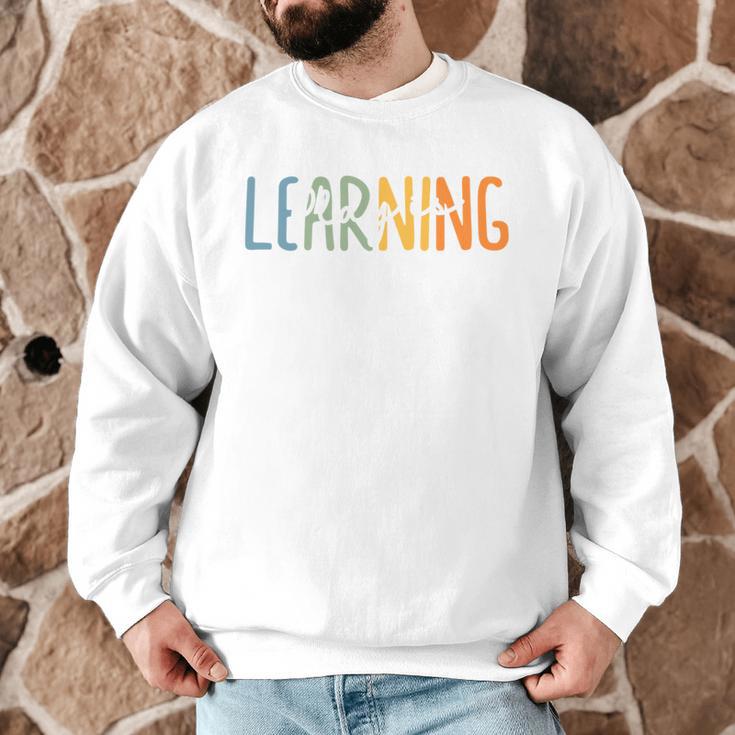 Vintage Play Is Learning Back To School Toddler Teacher Men Graphic Sweatshirt, novelty gifts, funny gifts