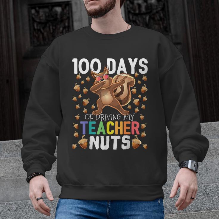 100 Days Of Driving My Teacher Nuts Dabbing Squirrel School Men Graphic Sweatshirt