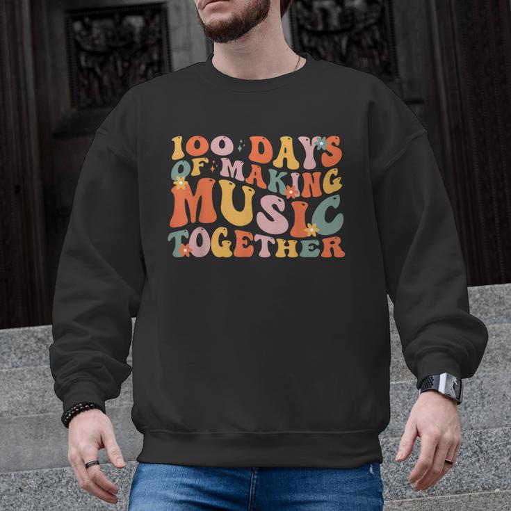 100 Days Of School Music Teacher Men Graphic Sweatshirt