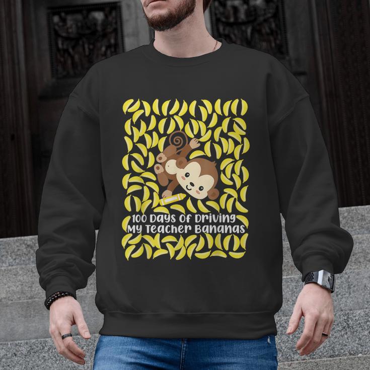 100th Day Of School Teacher Monkey Pun Banana For Men Women Girls Kids Men Graphic Sweatshirt