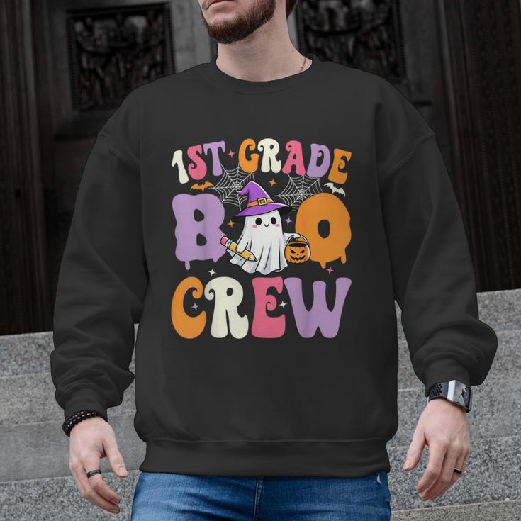 1st Grade Boo Crew Spooky First Grade Halloween Teacher Men Graphic Sweatshirt
