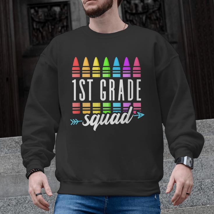 1st Grade Squad Back To School First Grade Teacher Boy Girl Men Graphic Sweatshirt