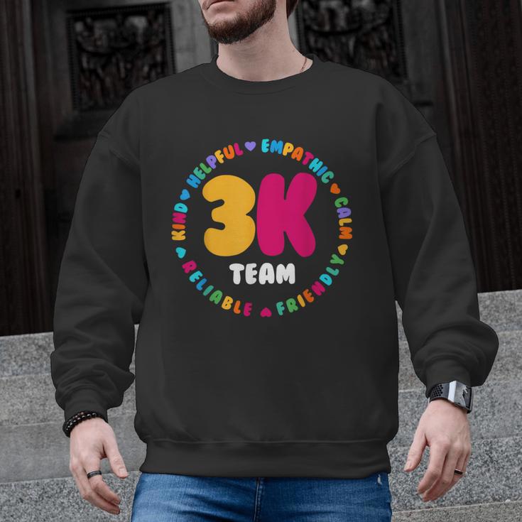 3K Team & Teacher Squad Threes Crew PreK Elementary Team Men Graphic Sweatshirt