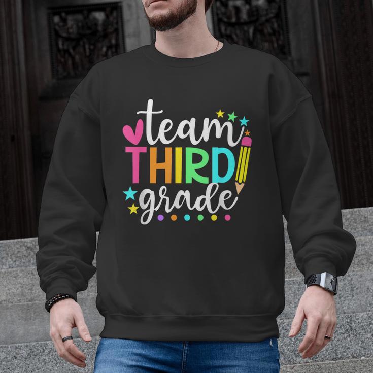 3rd Grade Team Pencil Teacher Student Back To School Girls Men Graphic Sweatshirt