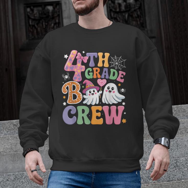 4th Grade Boo Crew Fourth Grade Teacher Kids Happy Halloween Men Graphic Sweatshirt