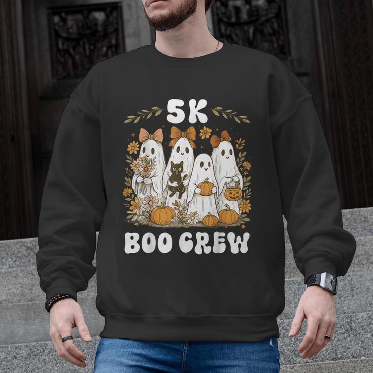 5K Boo Crew Halloween Teacher K5 Floral Ghost Trick Or Teach Men Graphic Sweatshirt