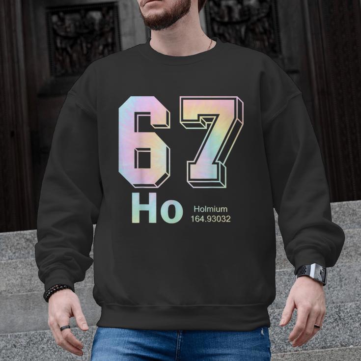 67 Ho Holmium Science Teacher Elements Table Six Seven Meme Men Graphic Sweatshirt