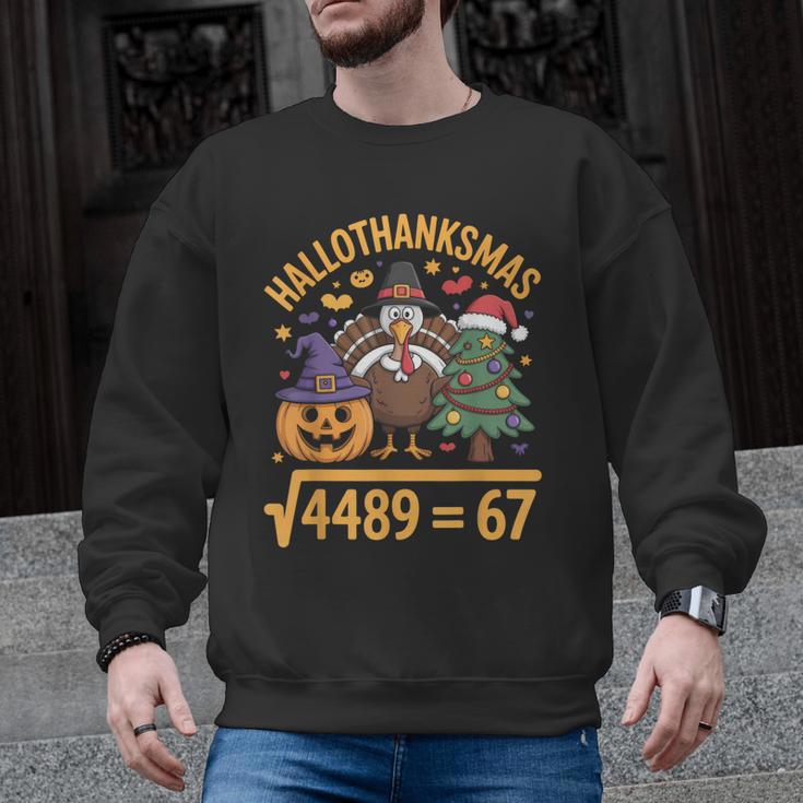 67 Meme Math Teacher Root 4489 Hallothanksmas Six Seven Men Graphic Sweatshirt
