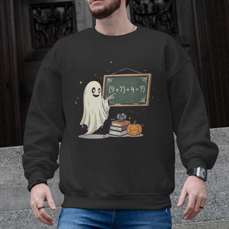 67 Teacher Halloween Ghost Six Seven Meme Math Joke Men Graphic Sweatshirt