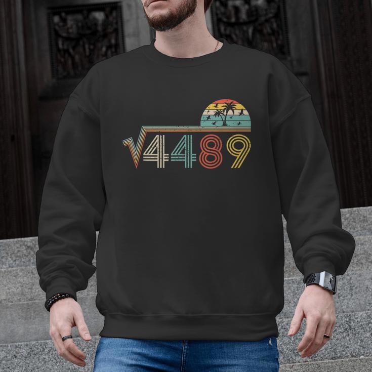 67 Vintage Meme Square Root 4489 Slang Math Teacher Men Graphic Sweatshirt