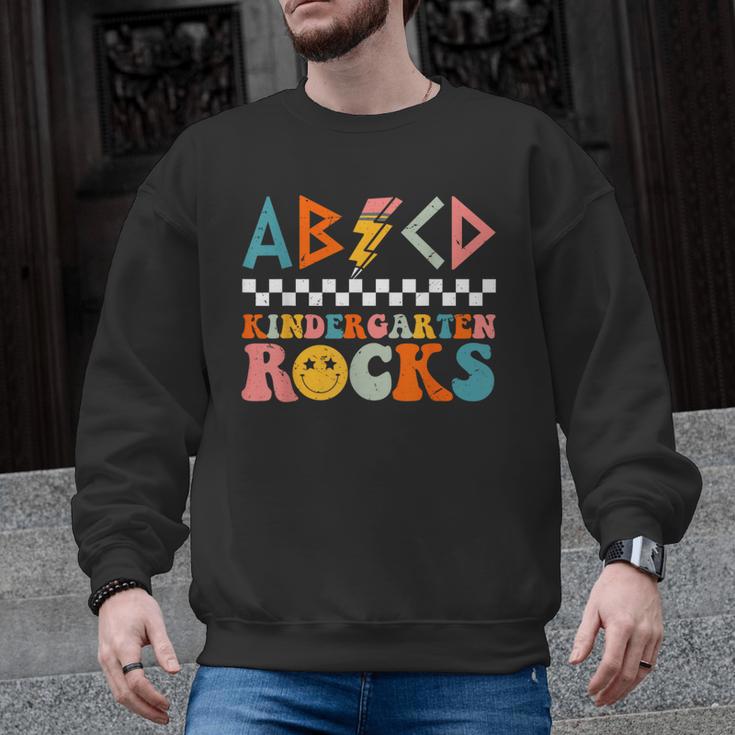 ABCD Kindergarten Rocks Back To School Teacher Kindergarten Men Graphic Sweatshirt