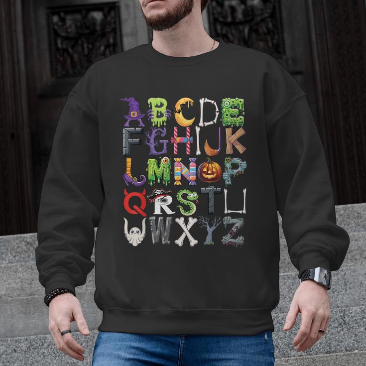 ABCs Alphabet Halloween Learning Kindergarten Teachers Men Graphic Sweatshirt