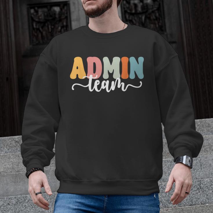 Admin Team Back To School Teachers Students Admin Squad Men Graphic Sweatshirt
