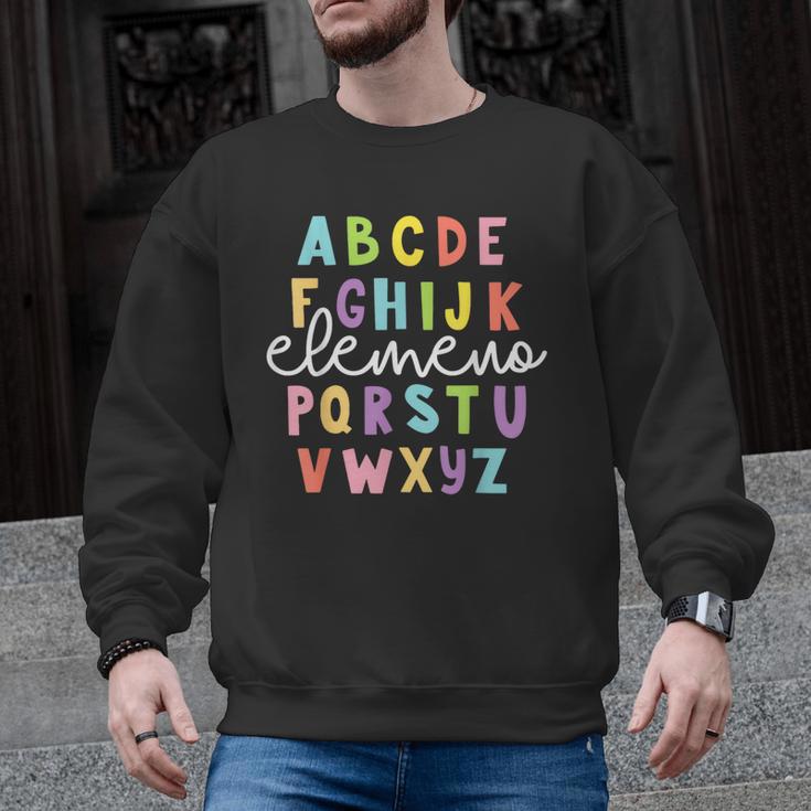 Alphabet ABC Elemeno Teacher Student Back To School Men Graphic Sweatshirt