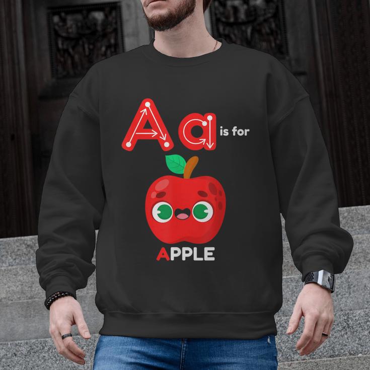 A Is For Apple Pre-K Kindergarten Teacher Student Men Graphic Sweatshirt
