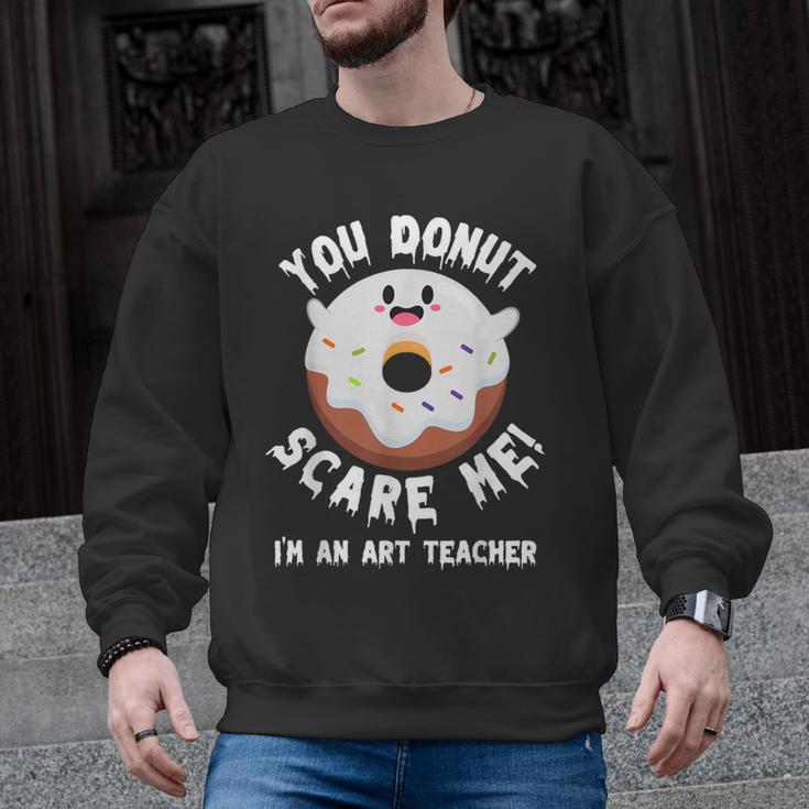 Art Teacher Halloween Donut Lover Costume Kawaii Monster Men Graphic Sweatshirt
