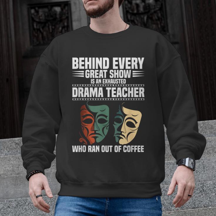 Theatre Teacher Drama Lover Theatre Mask Drama Teacher Men Graphic Sweatshirt