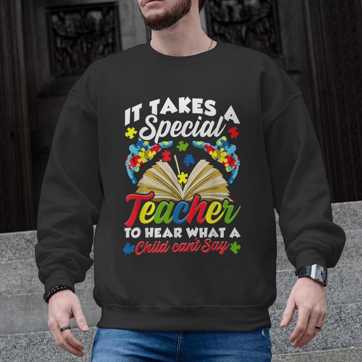 Autism Awareness Teacher Shirts It Takes A Special Teacher Men Graphic Sweatshirt