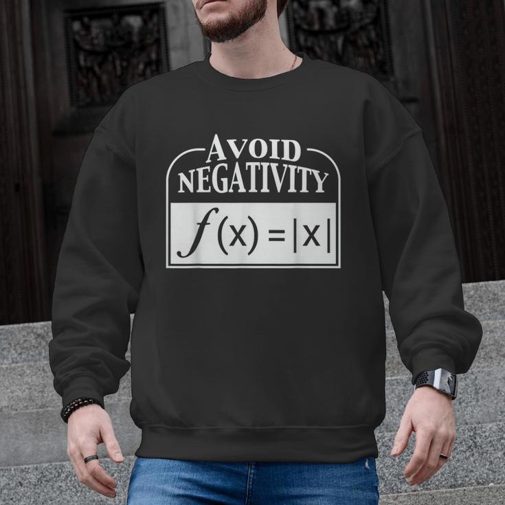 Avoid Negativity Math Teacher Men Graphic Sweatshirt