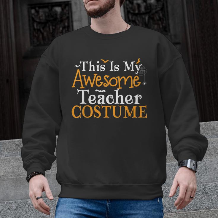 This Is My Awesome Teacher Costume Halloween Party Matching Men Graphic Sweatshirt