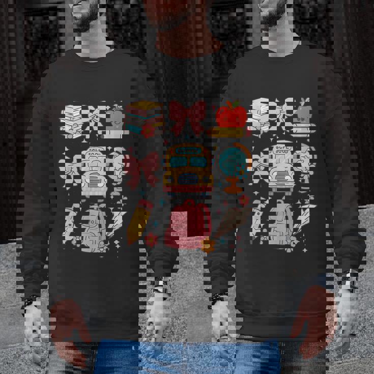 Back To School Coquette Teacher Women Girl Kindergarten PreK Men Graphic Sweatshirt, trending gift