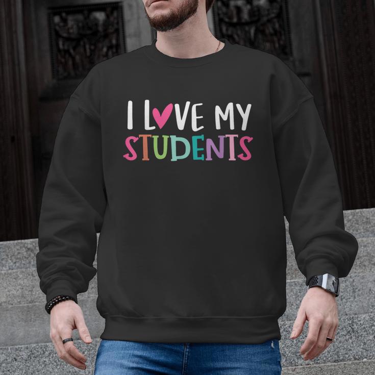 Back To School I Love My Students Teachers Women Boys Girls Men Graphic Sweatshirt
