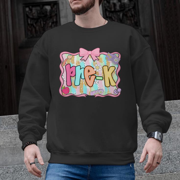 Back To School Pre-K Preppy Teacher Girl Men Graphic Sweatshirt