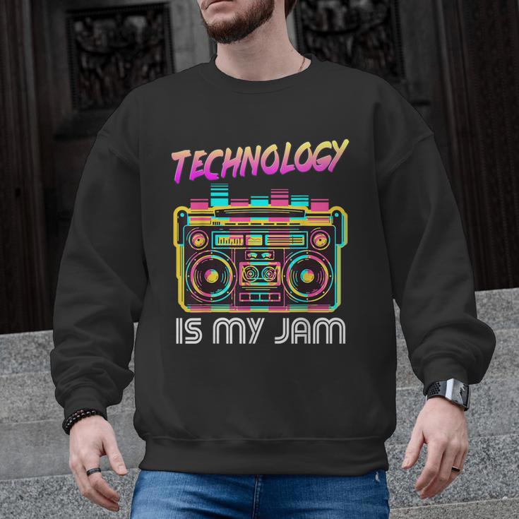 Back To School Retro Technology Is My Jam 80's Teacher Men Graphic Sweatshirt