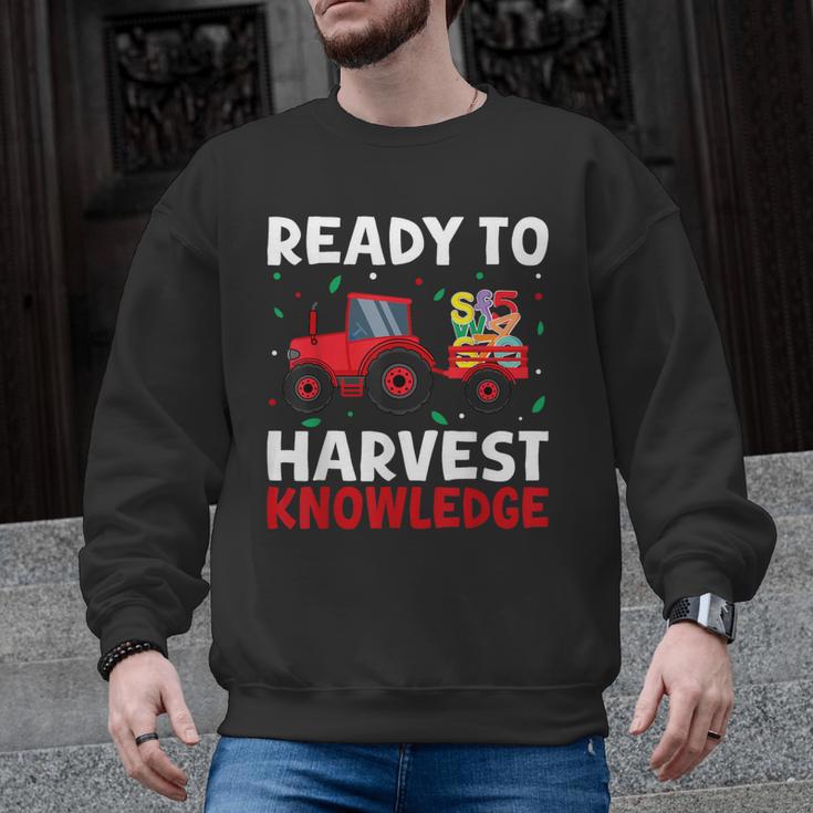 Back To School Teacher Farming Tractor Farmer Kids 100th Day Men Graphic Sweatshirt