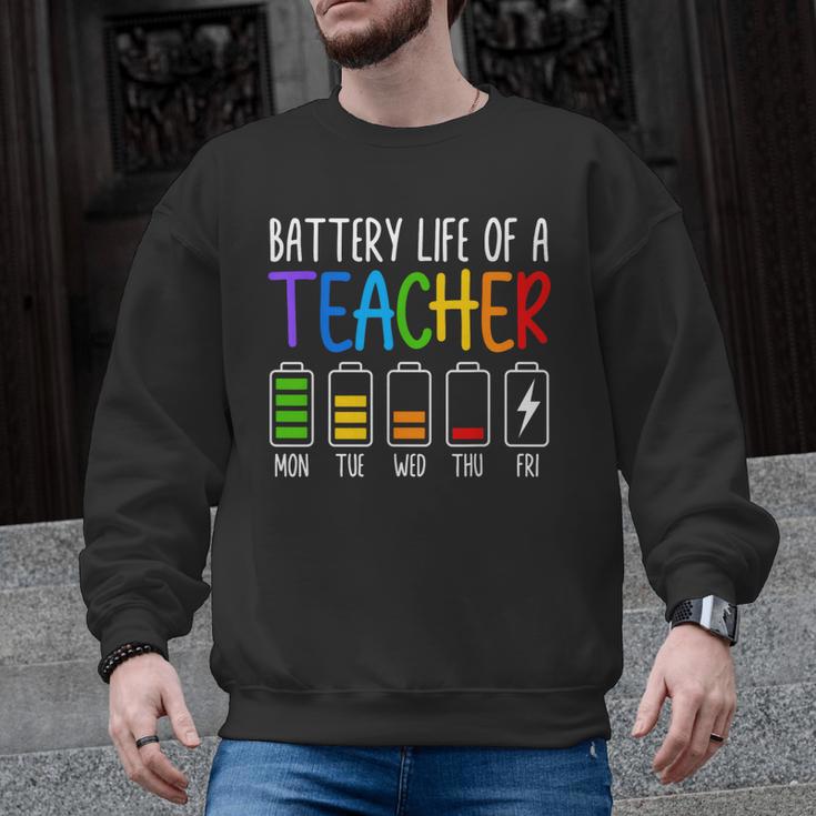 Battery Life Of A Teacher School Teacher Appreciation Men Graphic Sweatshirt