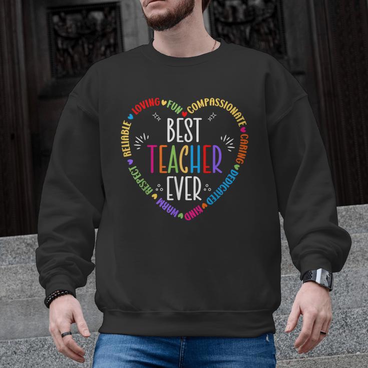 Best Teacher Ever Teacher Motivational Appreciation Men Graphic Sweatshirt