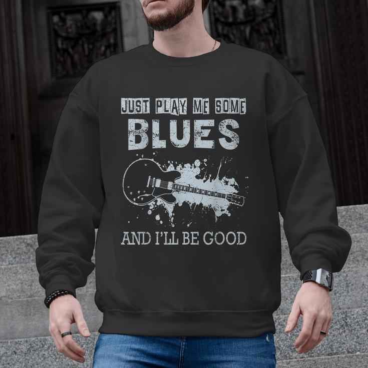 Blues Music Band Lover Vintage Guitar Teacher Blues Men Graphic Sweatshirt