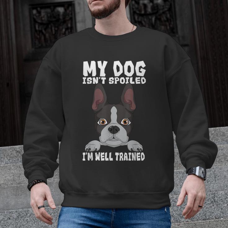 Boston Terrier American Gentleman Dog Lover I'm Well Trained Men Graphic Sweatshirt, American Boston Terrier Gifts, trending gift