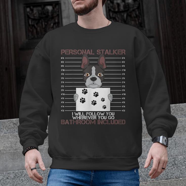 Boston Terrier American Gentleman Personal Stalker Dog Lover Men Graphic Sweatshirt