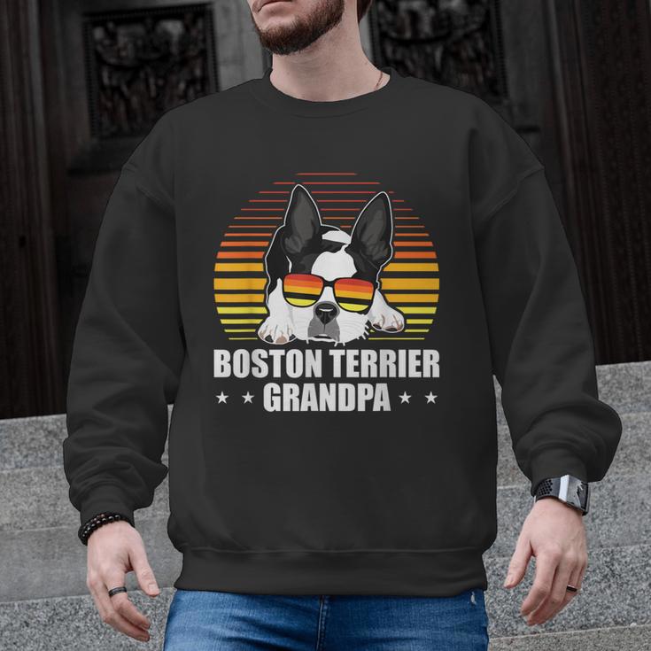 Boston Terrier Grandpa Dog Owner Boston Terrier Men Graphic Sweatshirt