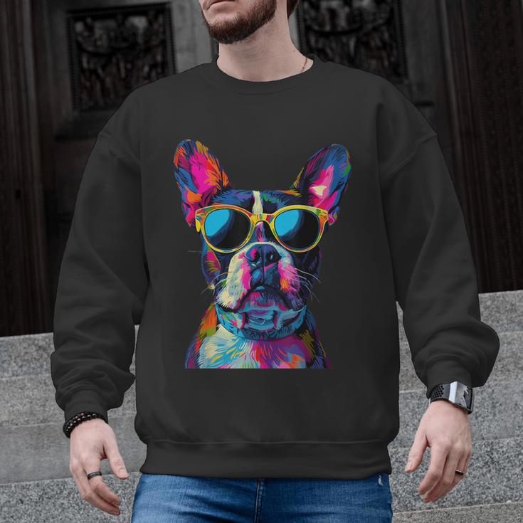 Boston Terrier Lovers Pop Art Boston Terrier Men Graphic Sweatshirt