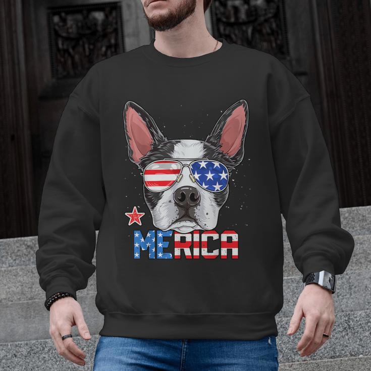 Boston Terrier Merica 4th Of July T Shirt Men Boys Dog Puppy Men Graphic Sweatshirt