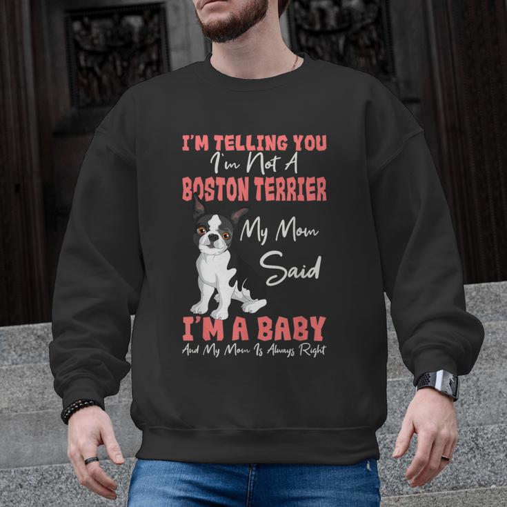 Boston Terrier Mom American Gentleman Dog Lover Mother's Day Men Graphic Sweatshirt