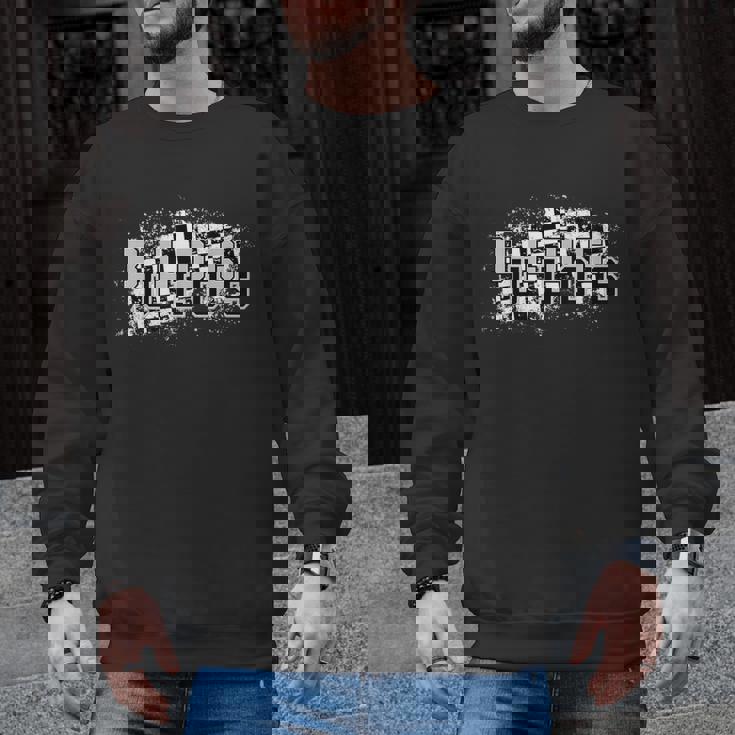 Bulldogs School Spirit Bulldog Pride Checkered Teacher Men Graphic Sweatshirt