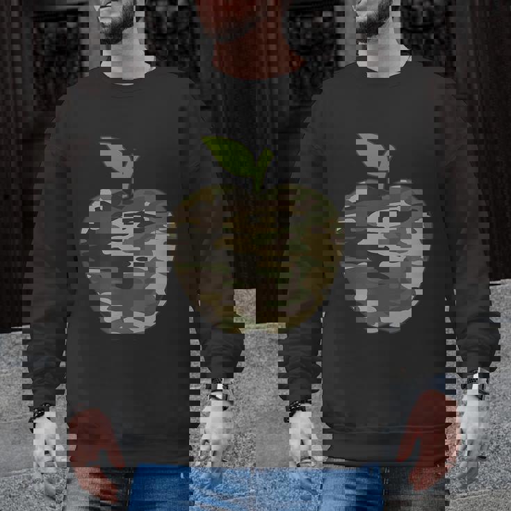 Camo Apple Camouflage Clothing School Student Camo Teacher Men Women Kids Men Graphic Sweatshirt