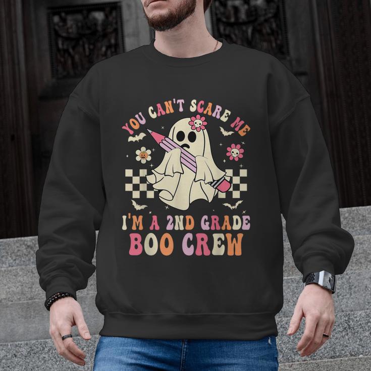 You Can't Scare Me Im A 2nd-Grade Boo Crew Teacher Halloween Men Graphic Sweatshirt