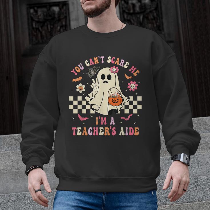 You Can't Scare Me I'm A School Teacher's Aide Halloween Men Graphic Sweatshirt