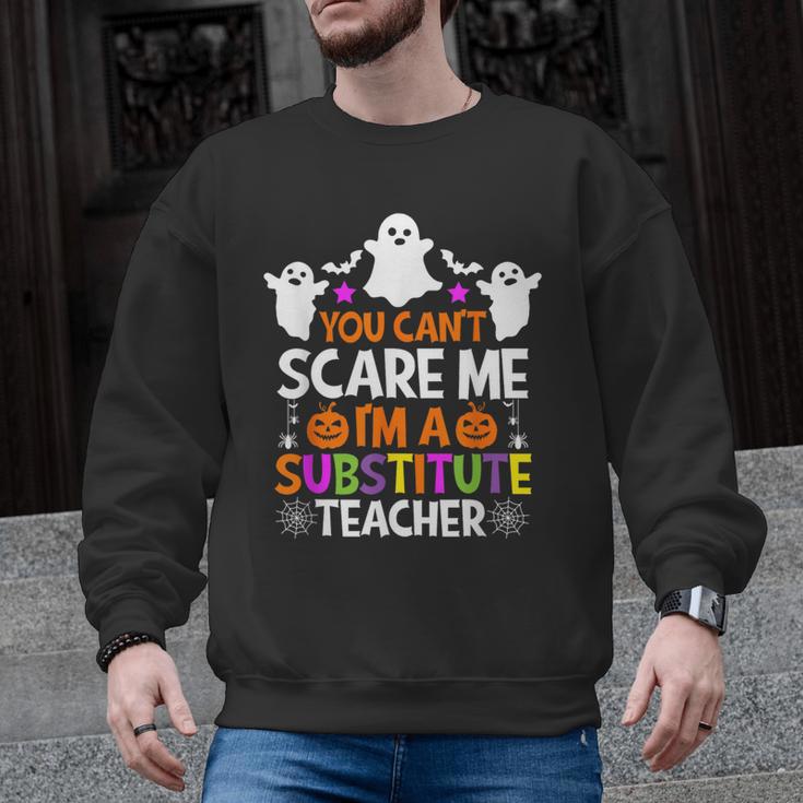 You Can't Scare Me I'm A Substitute Teacher Shirt Halloween Men Graphic Sweatshirt