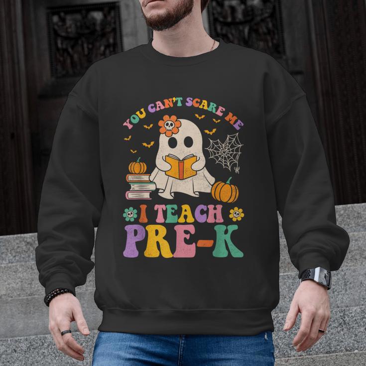 You Can't Scare Me I Teach Pre-k Teacher Halloween Ghost Men Women Kids Men Graphic Sweatshirt