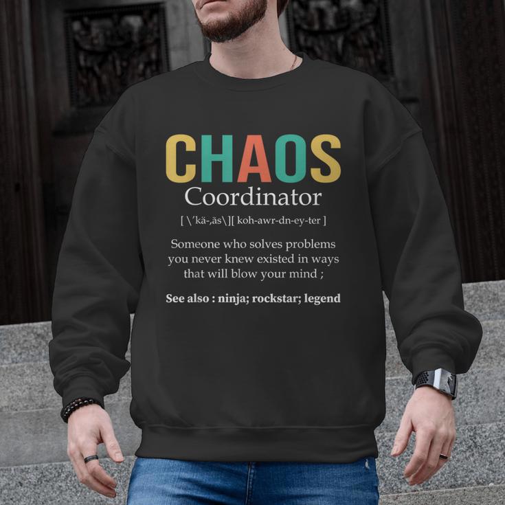 Chaos Coordinator Teacher Coworker Boss Appreciation Men Graphic Sweatshirt